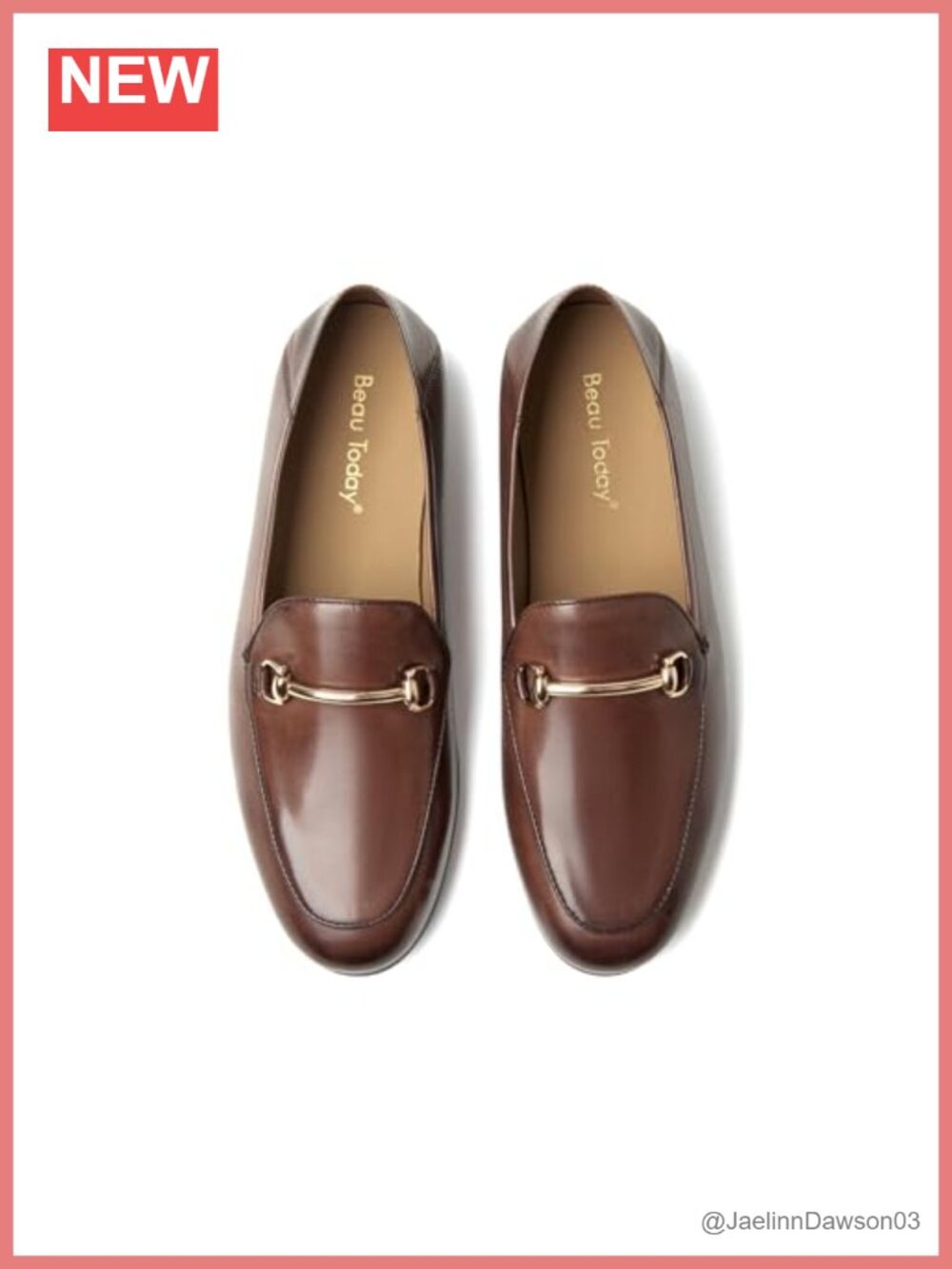 Genuine Leather Pointed Toe Loafer Flats for Women, Slip On Dress Work Shoes